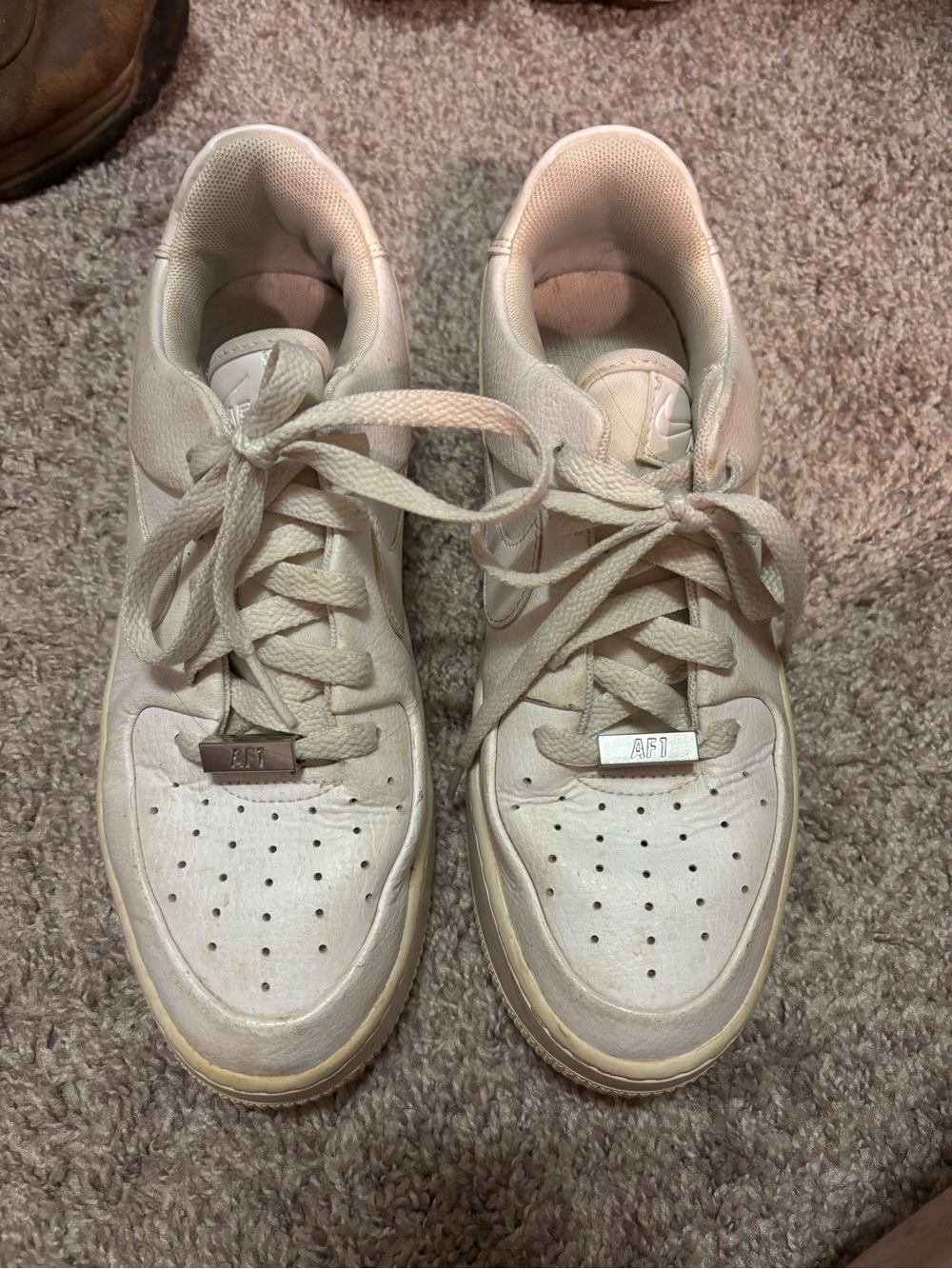 Nike White Sage Low-Top Leather Sneakers